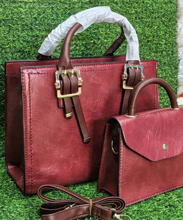 2‑piece Handbag Faux Leather
