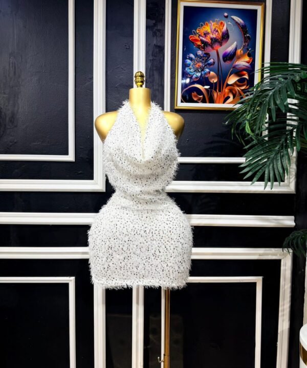 Neck Cowl Mini Dress